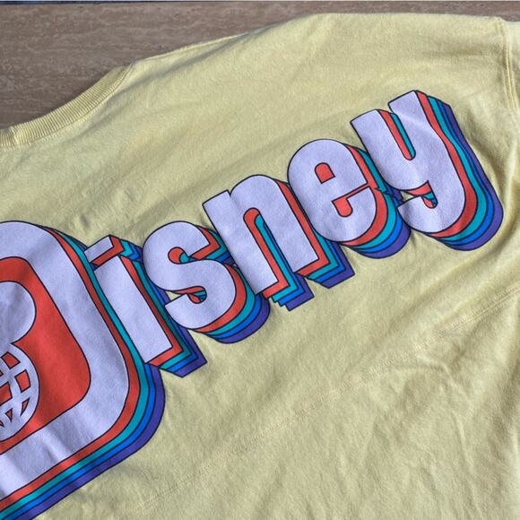 Walt Disney World Yellow Spirit Jersey Retro Style J34 - Picture 8 of 15